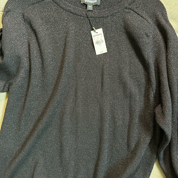Express Black Women's Crew Neck Sweater - Picture 8 of 9